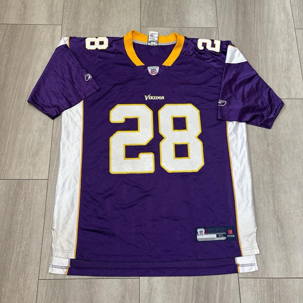 Vintage Y2K Adrian Peterson Minnesota Vikings Reebok NFL Football Jersey Size XL